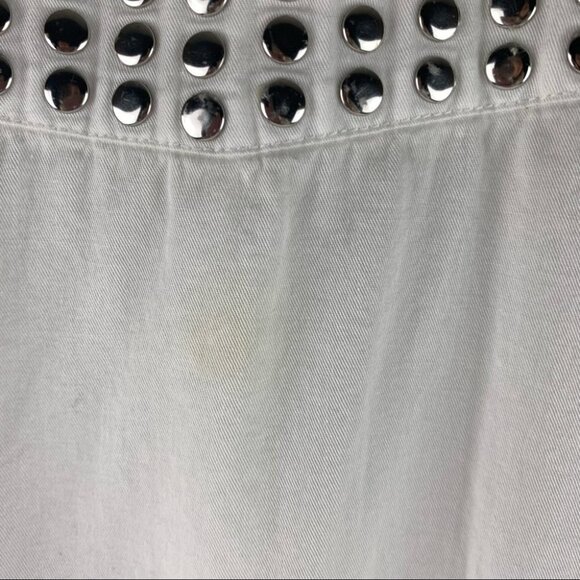 Democracy Western White Blouse  pearl snaps with shoulder studs - Picture 3 of 10